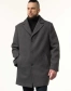 Чоловіче пальто сірого кольору демісезонне-4