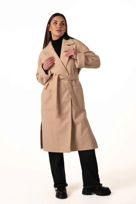 Кашемірове пальто з накладними кишенями-9