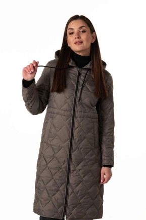 Оливковий демісезонний біопуховик