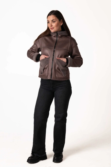 Екодублянка бузково-коричневого кольору-9