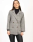 Женское пальто в клеточку цвет серый-3