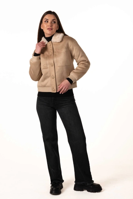 Жіноча екодублянка на гудзиках-9