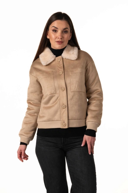 Жіноча екодублянка на гудзиках-4