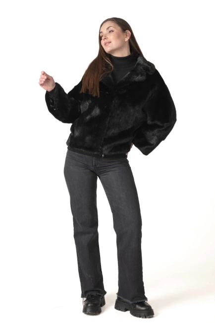 Жіноча норкова шуба з відстібними рукавами-10