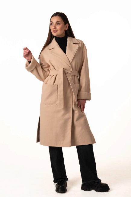 Кашемірове пальто з накладними кишенями-6