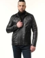 Кожаная куртка мужская с воротником-4