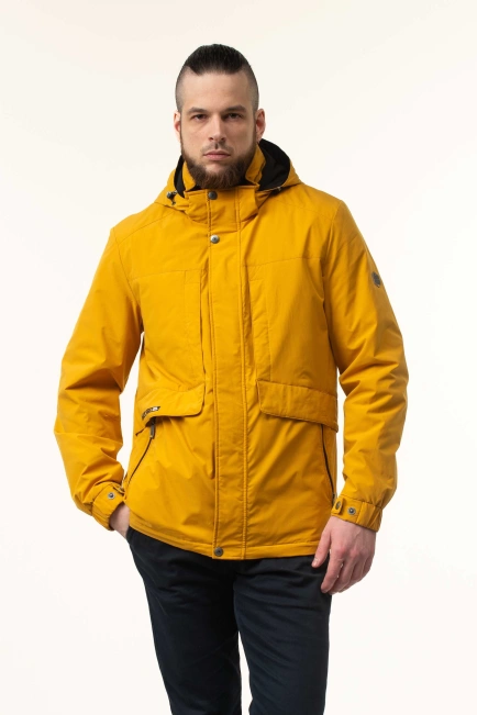 Демісезонна куртка на синтепоні жовта-1