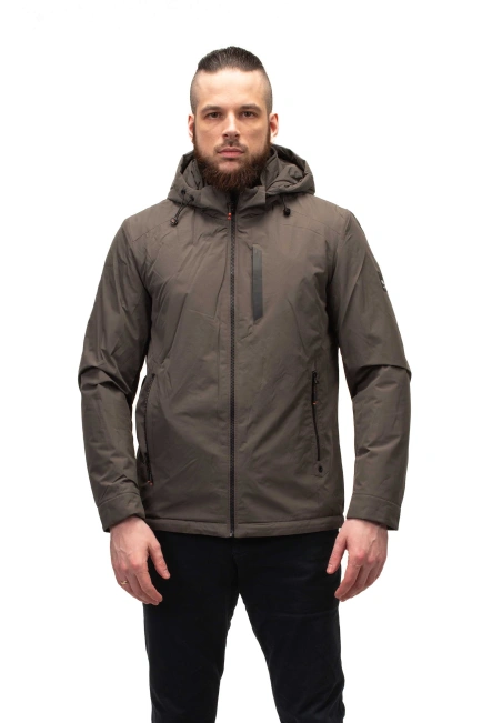Чоловіча куртка сірого кольору пряма-1
