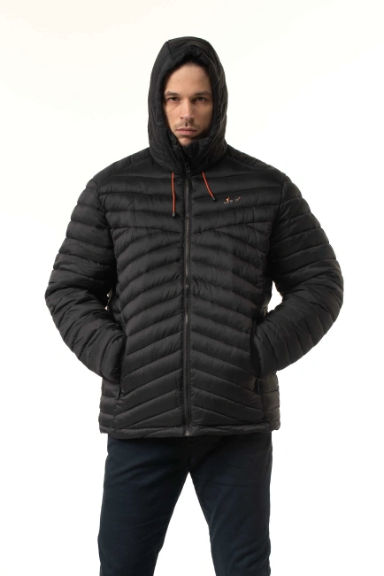 Демісезонна куртка на синтепоні чорна-4