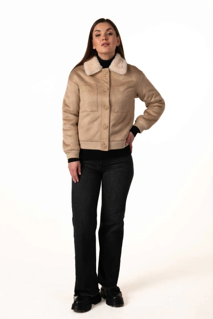 Жіноча екодублянка на гудзиках-10