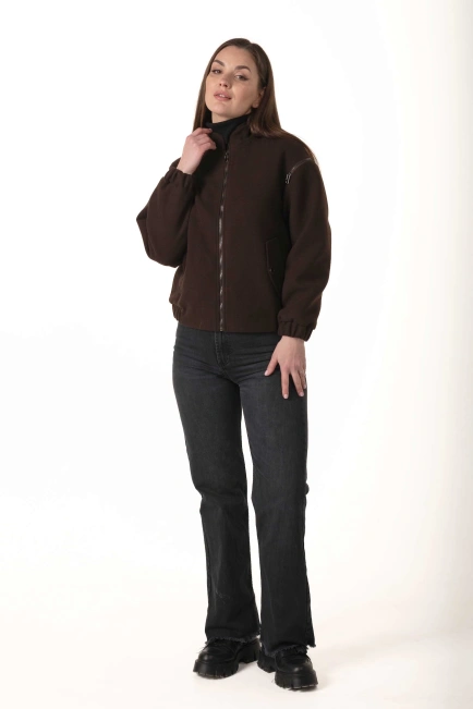 Жіноче кашемірове пальто-бомбер-10