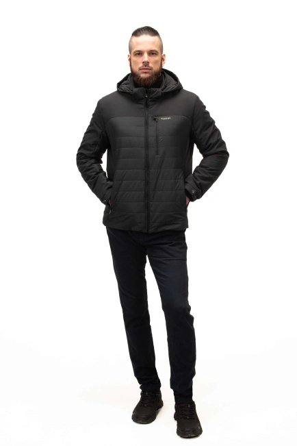 Демісезонна куртка кольору графіт-3