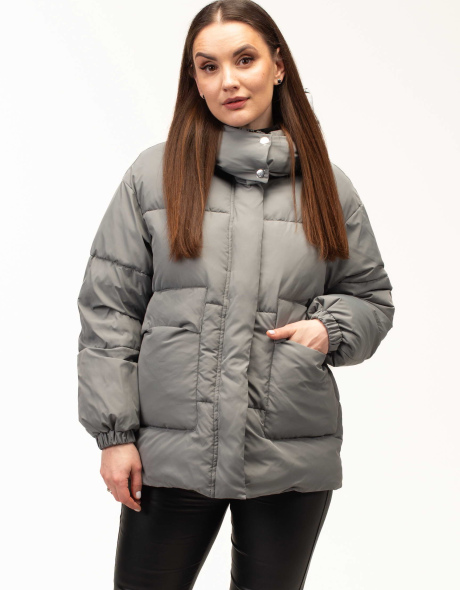 Женский бирюзовый биопуховик для холодной зимы