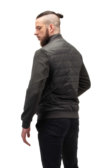 Чоловіча куртка на синтепоні сіра-6