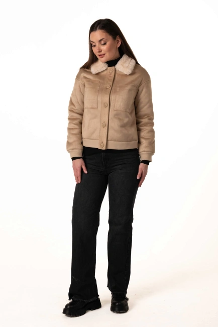 Жіноча екодублянка на гудзиках-6