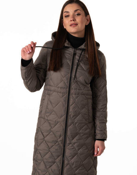 Оливковий демісезонний біопуховик