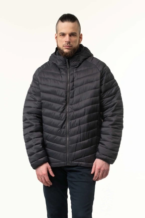 Демісезонна куртка на синтепоні темно-сіра