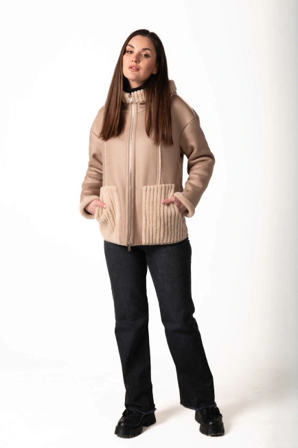 Жіноча екодублянка двостороння на блискавці-10