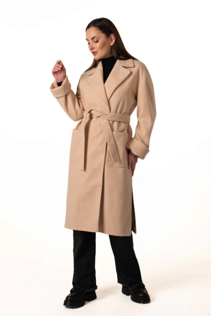 Кашемірове пальто з накладними кишенями-8