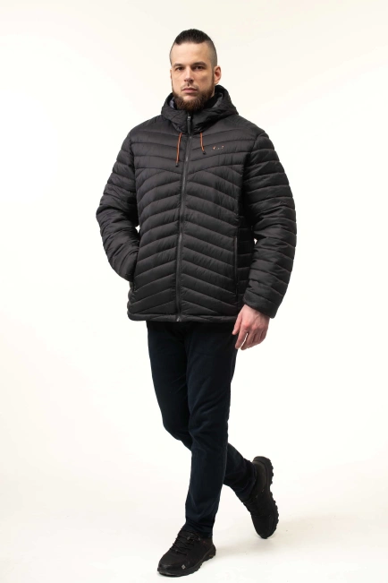 Демісезонна куртка на синтепоні чорна-5