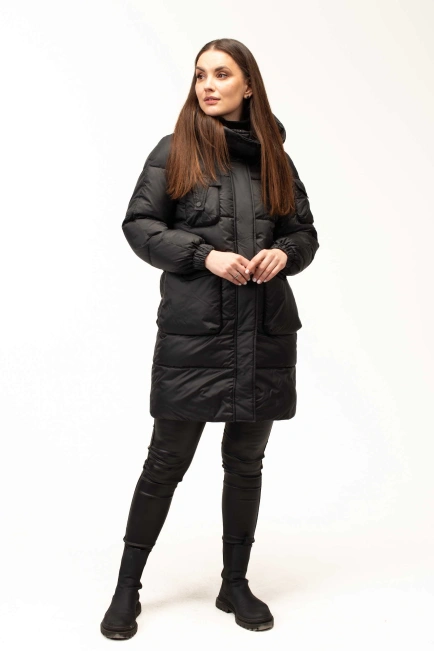 иопуховик с капюшоном и декоративным элементом-8