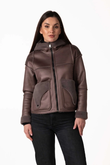 Екодублянка бузково-коричневого кольору-1