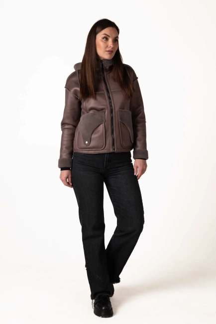 Екодублянка бузково-коричневого кольору-10