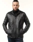 Кожаная куртка мужская с воротником-9