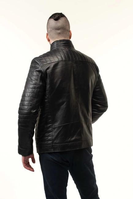 Дубленка-сэндвич мужская с стежкой-6