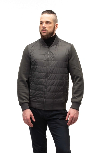 Чоловіча куртка на синтепоні сіра-4