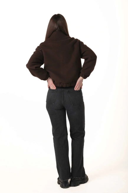 Жіноче кашемірове пальто-бомбер-2