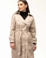Женский текстильный тренч бежевого цвета-4