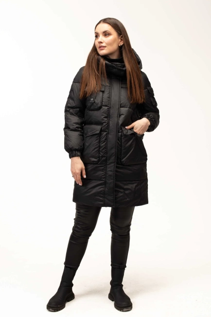 иопуховик с капюшоном и декоративным элементом-3