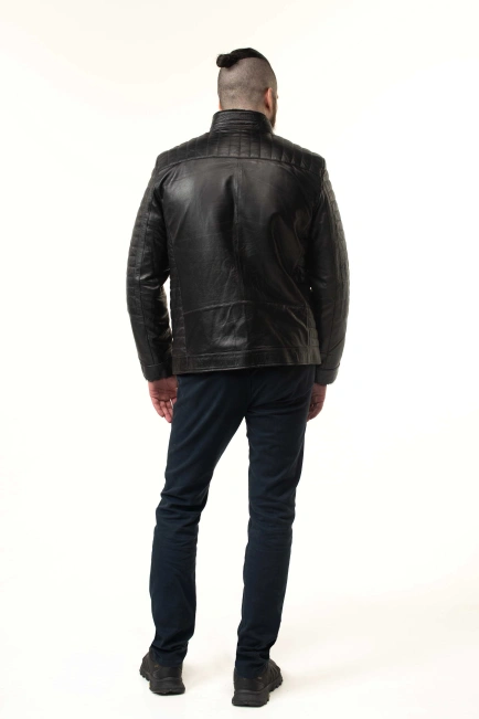 Дубленка-сэндвич мужская с стежкой-2