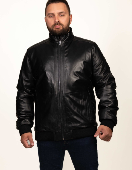 Дублянка-сендвіч чорна бомбер