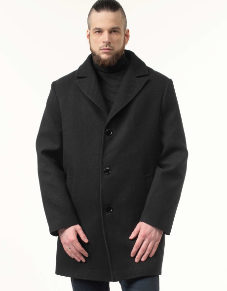 Чоловіче пальто чорного кольору демісезонне