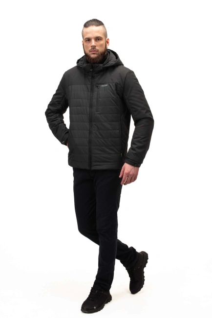 Демісезонна куртка кольору графіт-5