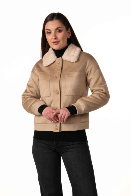 Жіноча екодублянка на гудзиках-1