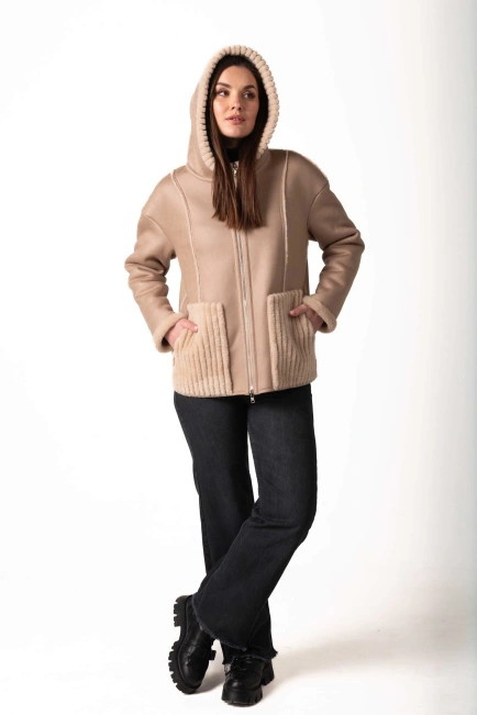 Жіноча екодублянка двостороння на блискавці-8